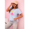 Dámské tričko 68948 s krátkým rukávem a barevným potiskem (Velikost UNI, Barva Tělová)