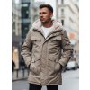 Pánská zimní bunda s kapucí Dstreet TX4970z (Velikost M/48, Barva Béžová)