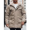 Pánská zimní bunda s kapucí Dstreet TX4970z (Velikost M/48, Barva Béžová)