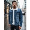 Zateplená pánská džínová bunda Dstreet TX4729z (Velikost S, Barva Modrá - světle)