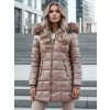 Dámská prošívaná bunda WINTERZIP s kapucí Dstreet TY4567z (Velikost S, Barva Béžová)