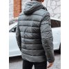 Pánská prošívaná zimní bunda Dstreet TX5057 (Velikost S, Barva Šedá - tmavě)