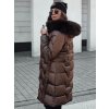 Dámská dlouhá zimní bunda s kapucí STYLOWQ Dstreet TY4630 (Velikost S, Barva Béžová)