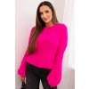 Dámský svetr ART1898 z mohairu (Velikost UNI, Barva Fuchsie Neon)