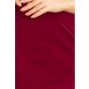 Numoco KELLY Elegantní šaty s výstřihem - burgundské 237-2 (Velikost M, Barva Bordó)