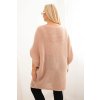 Dámský svetr Plus Size s mohairem pončo (Velikost UNI, Barva Bordó)