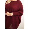 Dámský svetr Plus Size PLUS3 (Velikost UNI, Barva Zelená)