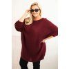 Dámský svetr Plus Size PLUS3 (Velikost UNI, Barva Zelená)