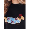Dámský svetr se psem CHICPAWS Dstreet MY2541z (Velikost S/M, Barva Černá)