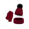 Komplet Vivisence 7014 Kmpl+R čepice, šála, rukavice (Velikost UNI, Barva Bordó)