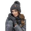 Komplet Vivisence 70100 Kmpl+R  čepice, šála, rukavice (Velikost UNI, Barva Šedá)