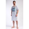 Pánská noční košile s krátkým rukávem Wander (Barva Modrá - světle, Velikost M)