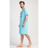 Pánská noční košile s krátkým rukávem Honolua bay (Barva Modrá - světle, Velikost M)