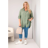 Dámská košile Plus Size 65622 (Velikost UNI, Barva Zelená)