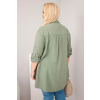 Dámská košile Plus Size 65622 (Velikost UNI, Barva Zelená)