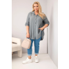 Dámská košile Plus Size 65622 (Velikost UNI, Barva Zelená)
