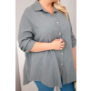 Dámská košile Plus Size 65622 (Velikost UNI, Barva Zelená)