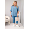 Dámská košile Plus Size 65622 (Velikost UNI, Barva Zelená)