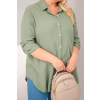Dámská košile Plus Size 65622 (Velikost UNI, Barva Zelená)