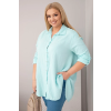 Dámská košile Plus Size 65622 (Velikost UNI, Barva Zelená)