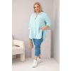 Dámská košile Plus Size 65622 (Velikost UNI, Barva Zelená)