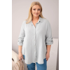 Dámská košile Plus Size 65622 (Velikost UNI, Barva Zelená)