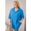 Dámská košile Plus Size 65622 (Velikost UNI, Barva Zelená)