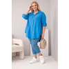 Dámská košile Plus Size 65622 (Velikost UNI, Barva Zelená)