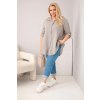 Dámská košile Plus Size 65622 (Velikost UNI, Barva Zelená)