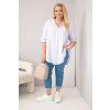Dámská košile Plus Size 65622 (Velikost UNI, Barva Zelená)