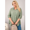 Dámská košile Plus Size 65622 (Velikost UNI, Barva Zelená)