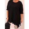 Dámské tričko Plus Size ART25196 (Velikost UNI, Barva Černá)