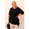 Dámské tričko Plus Size ART25196 (Velikost UNI, Barva Černá)