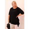 Dámské tričko Plus Size ART25196 (Velikost UNI, Barva Černá)