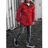 Pánská bunda parka zimní červená Dstreet TX2995 (Velikost S, Barva Červená)