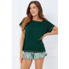 Dámské pyžamo Italian Fashion Florisa kr.r. kr.sp. (Velikost S, Barva Zelená)