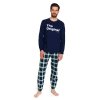 Pánské pyžama Doctor Nap PMB.7341 (Velikost 2XL, Barva Modrá - tmavě)