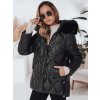 Dámská zimní bunda s kapucí a kožíškem LUMORE Dstreet TY4723 (Velikost S, Barva Černá)