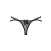 Tanga Obsessive Blomentis thong (Velikost XL/2XL, Barva Černá)