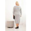 Dámské šaty PLUS1 Plus Size (Velikost UNI, Barva Šedá)
