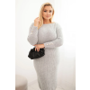 Dámské šaty PLUS1 Plus Size (Velikost UNI, Barva Šedá)