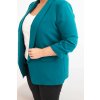 Dámská sako Plus Size bez zapínání (Velikost XL/XXL, Barva Fialová)