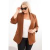 Dámská sako Plus Size bez zapínání (Velikost XL/XXL, Barva Fialová)