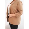 Dámská sako Plus Size bez zapínání (Velikost XL/XXL, Barva Fialová)