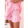 Dámský mušelínový komplet IT-69 - halenka + kraťase (Velikost UNI, Barva Růžová)
