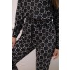 Dámská souprava 69429 z veluru a potiskem (Velikost UNI, Barva Černá)