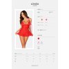 Košilka Obsessive Lovlea babydoll (Velikost S/M, Barva Červená)