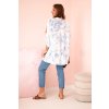 Dámská košile Daphne s výstřihem do V a květinovým potiskem (Velikost UNI, Barva Modrá)