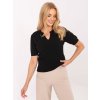 Dámský svetr PM-SW-PM-5053.39 s krátkým rukávem (Barva Černá, Velikost S/M)