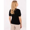 Dámský svetr PM-SW-PM-5053.39 s krátkým rukávem (Barva Černá, Velikost S/M)